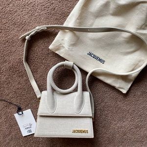 Jacquemus Le Chiquito Noeud Top Handle Bag - Light Greige Le Papier (AUTHENTIC)